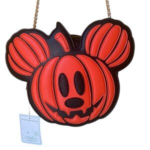 SkinnyDip Disney Mickey Mouse Halloween Pumpkin Crossbody Bag Purse